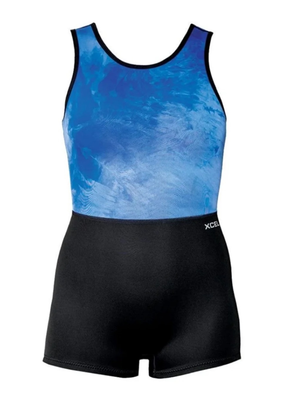 Xcel Womens Scoop Back Short Jane 1mm Wetsuit Black / Blue Tie Dye 14